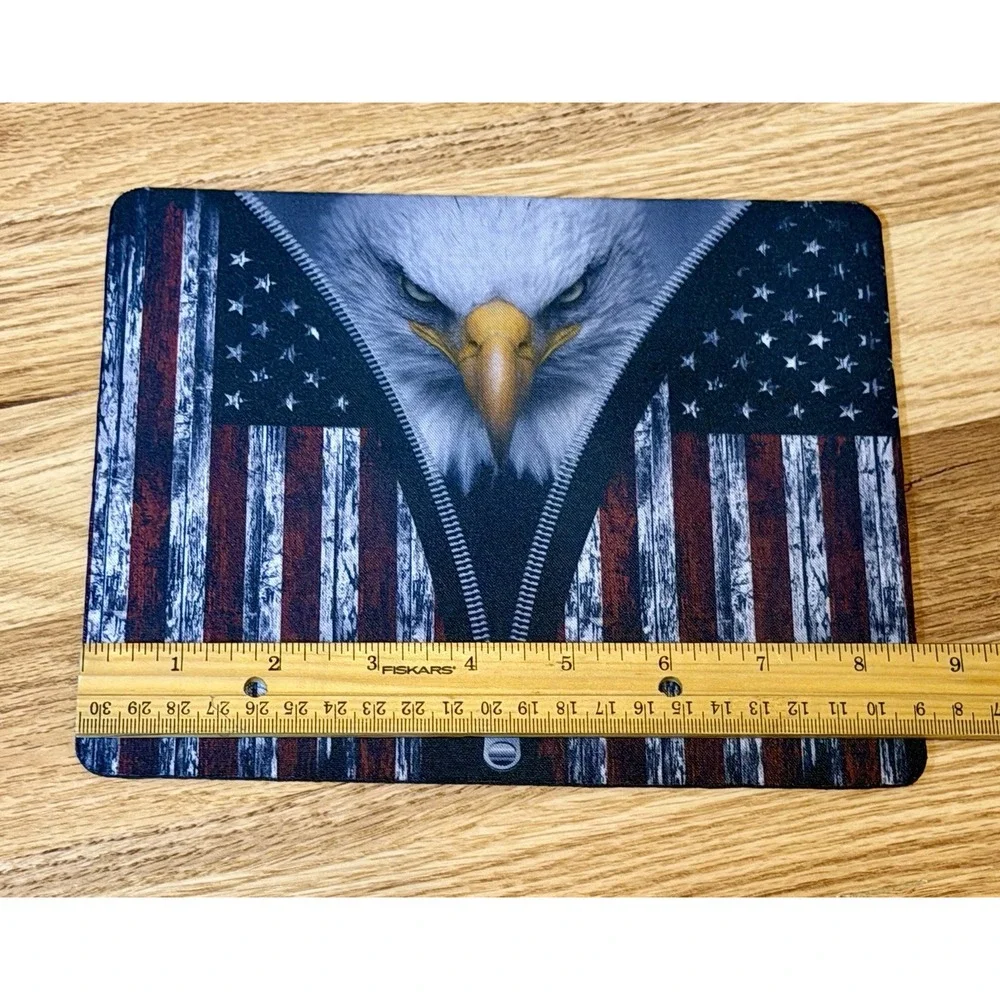 USA Eagle And Flag Mousepad     8.5 X 7